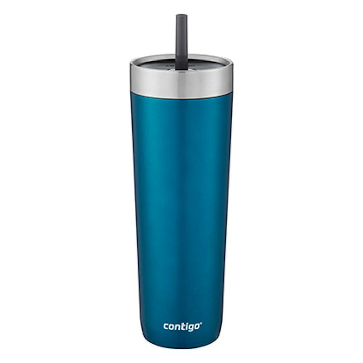 Luxe Stainless Steel Travel Tumbler with Spill-Proof Lid and Straw, 24oz from gocontigoflow.shop